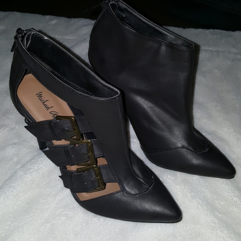 Accented booties.